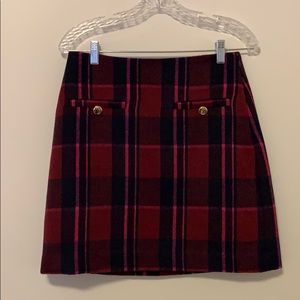 Loft Petite Size 4P Wool Plaid Skirt